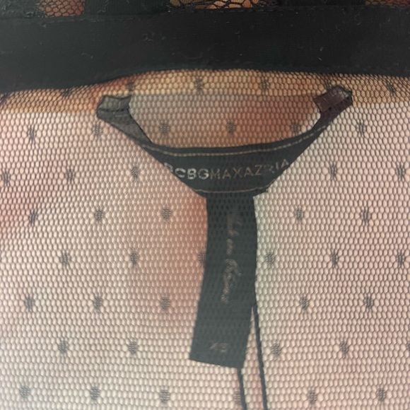 BCBGMaxAzria Sheer Black Lace Long Sleeve Dress - Picture 6 of 8